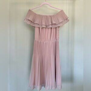 Dex Strapless Pleated Pink Dress